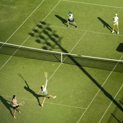 Mannschafts Training beim Tennis