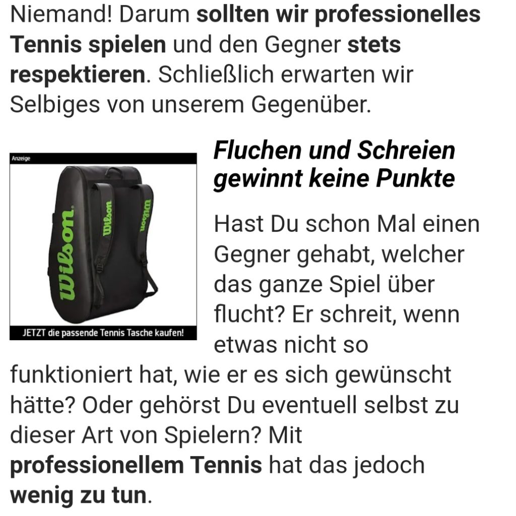 Werbebanner auf Sandplatz-Tennis