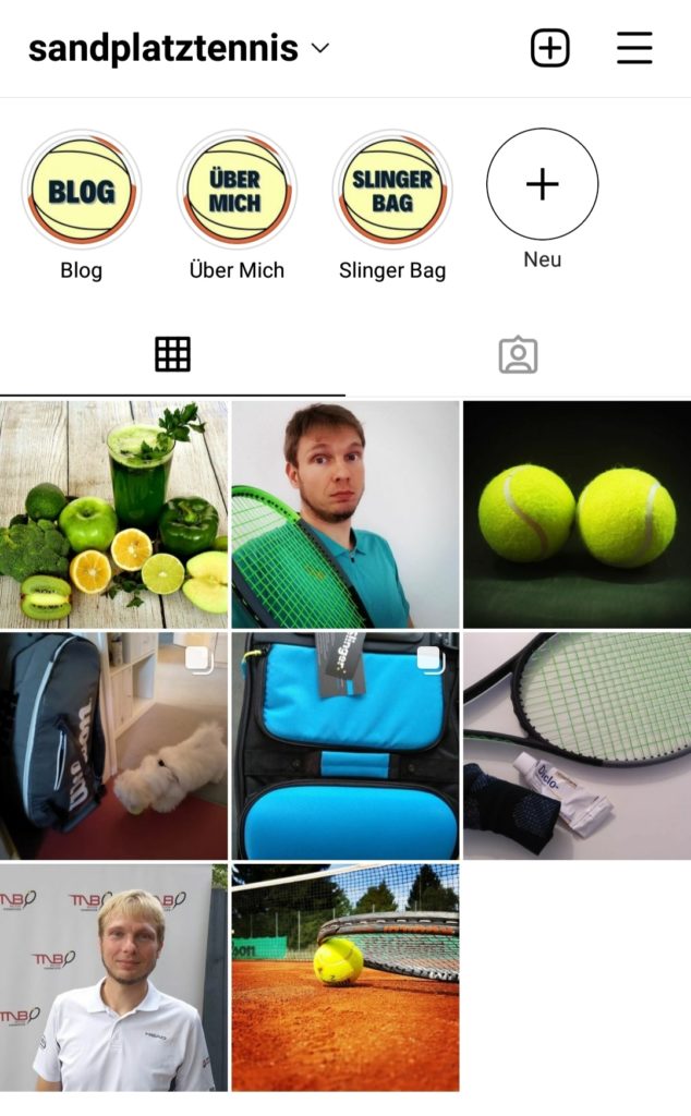Sandplatz Tennis auf Instagram