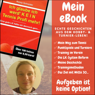 Tennis eBook Ich glaub ich werd kein Tennis Profi mehr