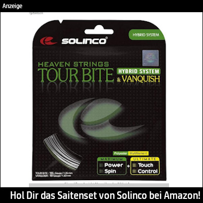 Solinco hybrides Saiten Set Tour Bite und Vanquish