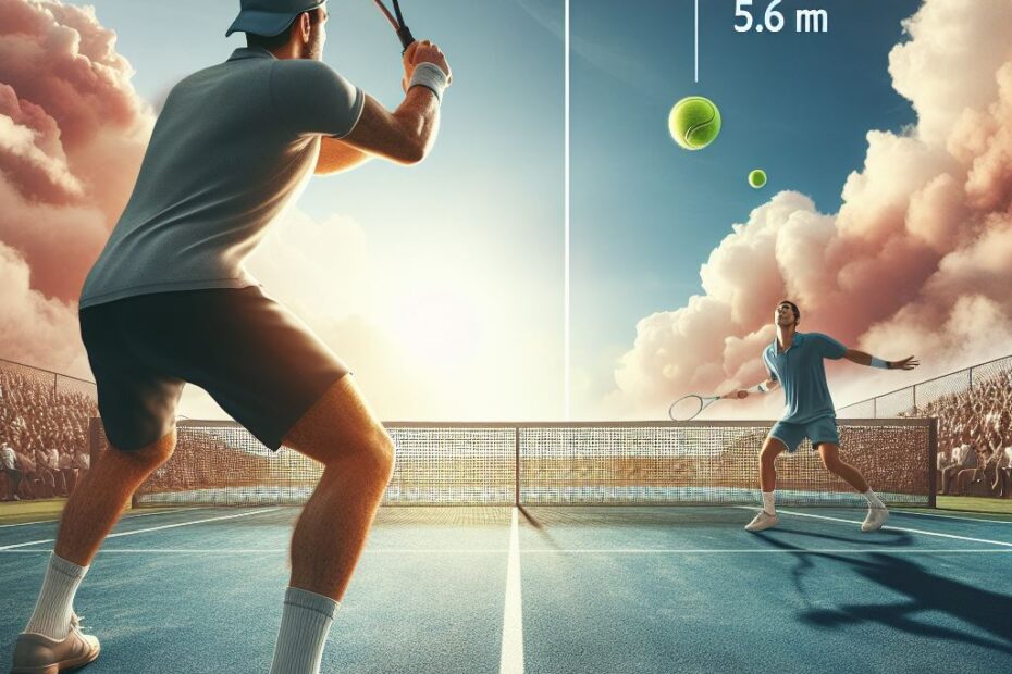 Tennisspieler auf einem Hartplatz
