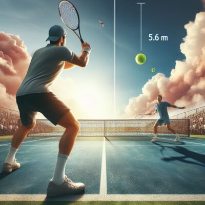 Tennisspieler auf einem Hartplatz
