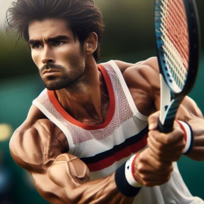 Aggressives Tennis spielen