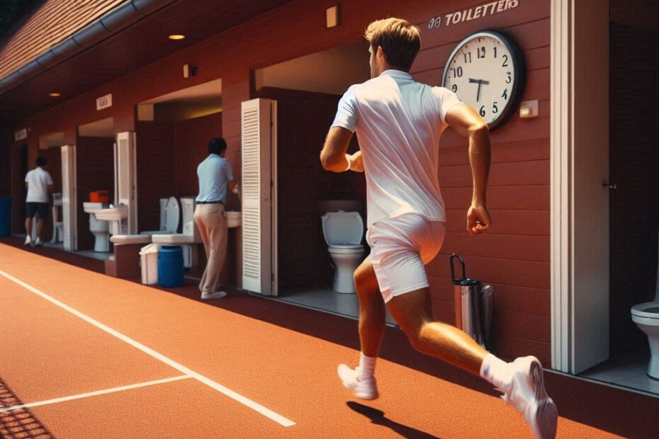 Tennis Pausen - Toilettengang