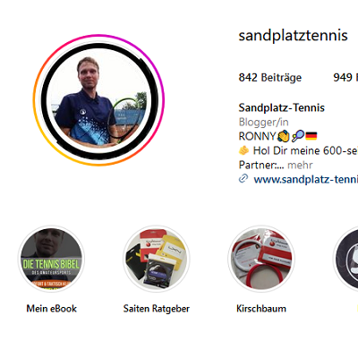 Ronny Schneider Tennis Influencer auf Instagram