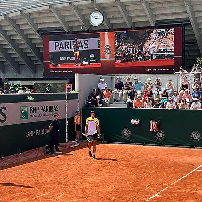 Tennisplatz bei den French Open - Roland Garros