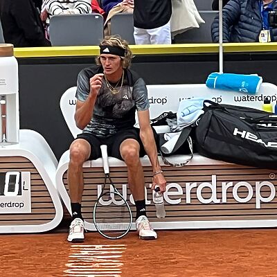Zverev in der Pause bei den Hamburg Open