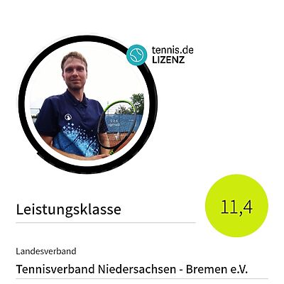 Tennis.de Spielerprofil und Lizenz