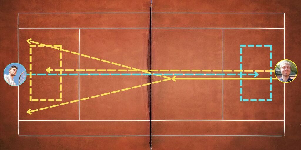 Tennis Gruppentraining Übung Netzangriff und Volley