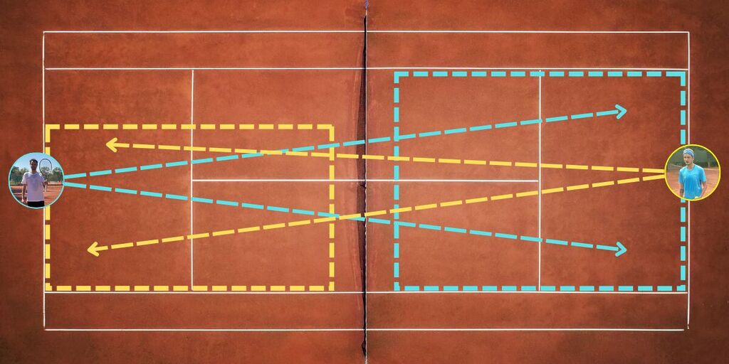 Tennis Übung ohne Trainer - offenes Spiel vs Vorhand