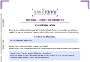 Arbeitsblätter zum Ausfüllen - Erwarte das Unerwartete