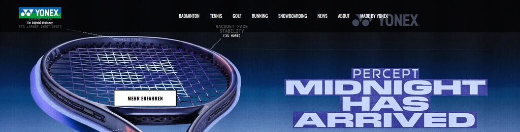 Yonnex Deutschland Webseite