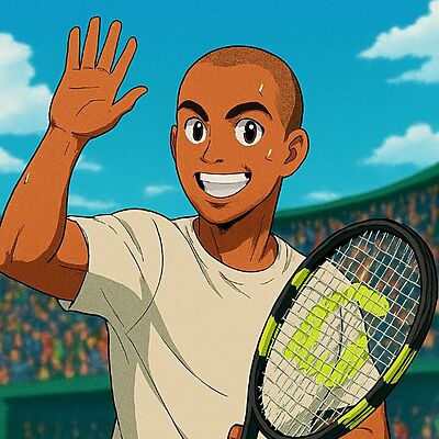 Carlos Alcaraz mit seinem Tennisschläger