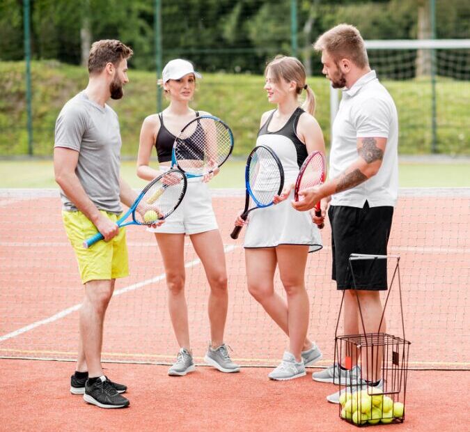 Tennis Gruppentraining mit 4 Personen